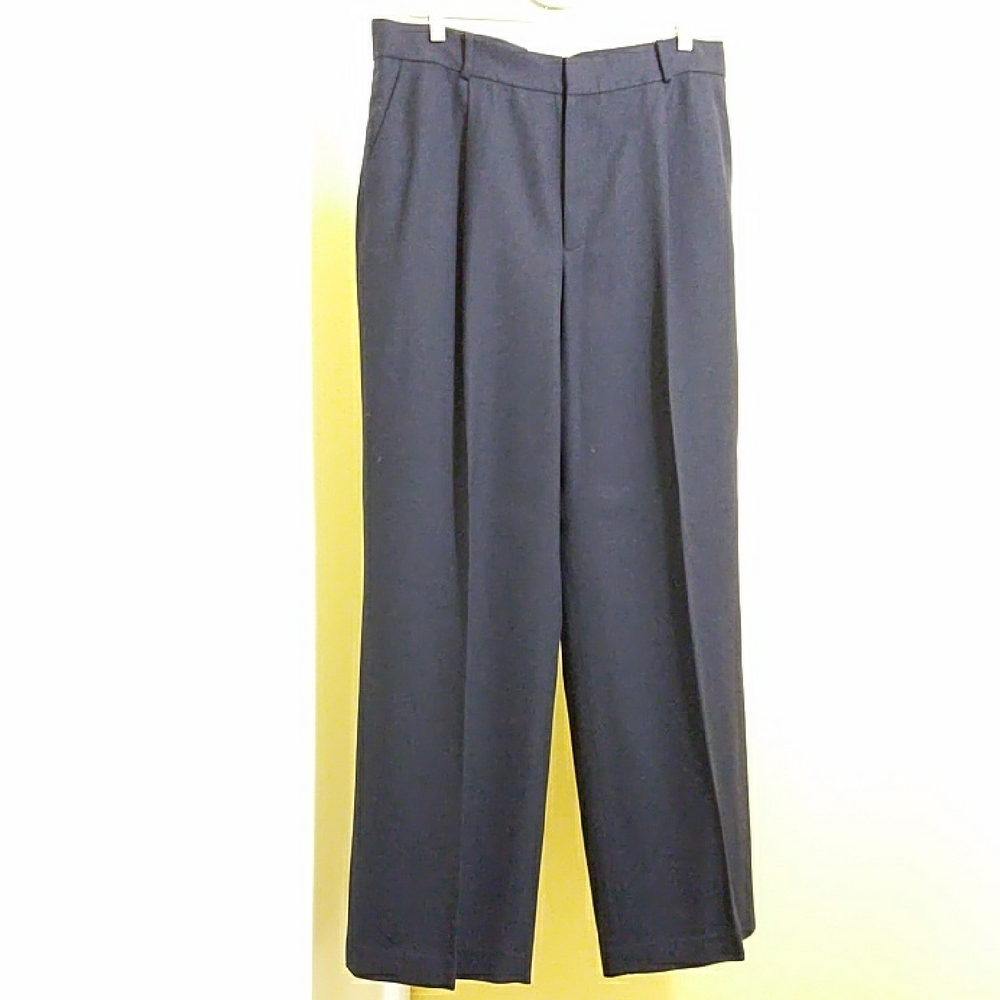 Ralph‎ Lauren Navy Blue Wool Pleated Dress Pants - NWT - Size 16
